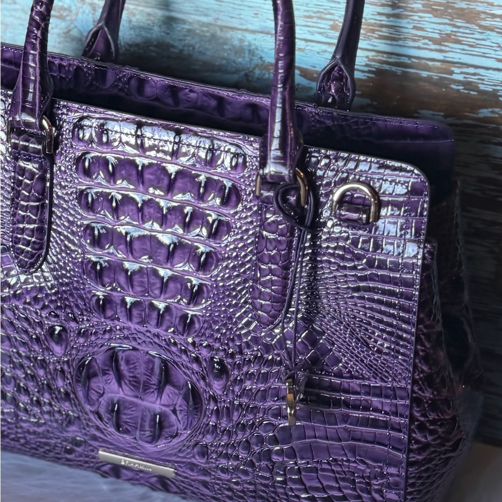 BRAHMIN SMALL FINLEY HEROIC PURPLE NWT GREAT EYE PLACEMENT - Picture 2 of 10